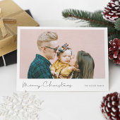 ミニマル手書きメリークリスマスフォト シーズンカード