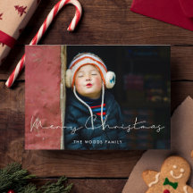 ミニマル手書きメリークリスマスフォト