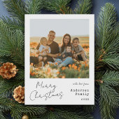 ミニマル手書きメリークリスマスフォト シーズンカード