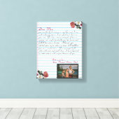 ミニマル手書きラブレターmomメッセージ キャンバスプリント (インサイチュ (ウッドフロア))