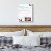 ミニマル手書きラブレターmomメッセージ キャンバスプリント (インサイチュ (寝室))