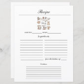 ミニマル手書きレシピクックブックシートページ (正面/裏面)