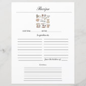 ミニマル手書きレシピクックブックシートページ (正面)