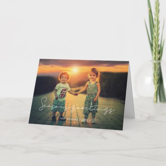 ミニマル手書き季節の挨拶の写真 シーズンカード (正面)