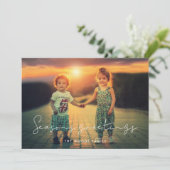 ミニマル手書き季節の挨拶の写真 シーズンカード (スタンド正面)