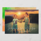 ミニマル手書き季節の挨拶の写真 シーズンカード (正面/裏面)