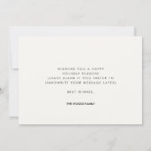 ミニマル手書き愛&ライトハヌカー写真 シーズンカード (裏面)