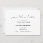 ミニマル手書き日付写真カードを保存 案内状 (裏面)