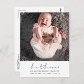 ミニマル手書きHi there新生児写真 ポストカード (正面/裏面)