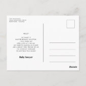 ミニマル手書きHi there新生児写真 ポストカード (裏面)