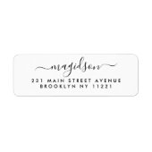 ミニマル手書エレガントス・スクリプト・ファミリ名 ラベル (正面)