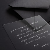 ミニマル手書結婚き文字 アクリル招待状