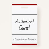 "ミニマル承認しましたゲストを!" バッジ (正面)