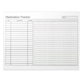 ミニマル投薬トラッカー ノートパッド (正面)