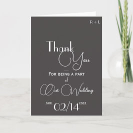 ミニマル折り畳みサンキューカード カード