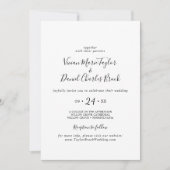 ミニマル披露宴結婚情報 招待状 (正面)