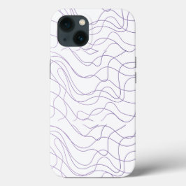 ミニマル抽象ラインのスマホケース iPhone 13ケース