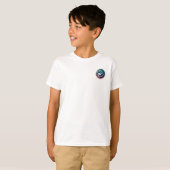 ミニマル抽象色螺旋円デザイン Tシャツ (正面フル)