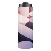 ミニマル抽象芸術のモックアップの背景青とピンク タンブラー (正面)