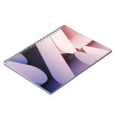 ミニマル抽象芸術のモックアップの背景青とピンク ノートブック (左側)