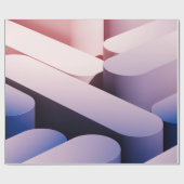 ミニマル抽象芸術のモックアップの背景青とピンク  ラッピングペーパー (フラット)