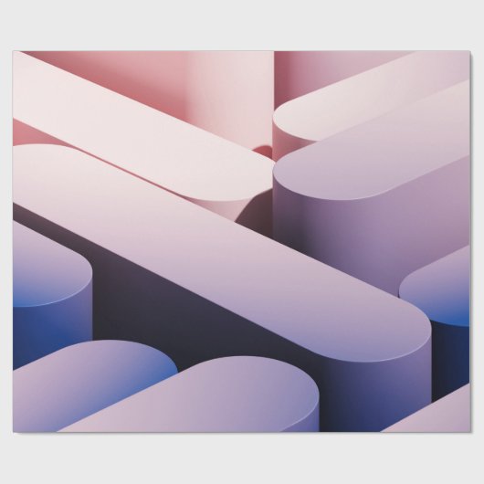 ミニマル抽象芸術のモックアップの背景青とピンク  ラッピングペーパー (フラット)