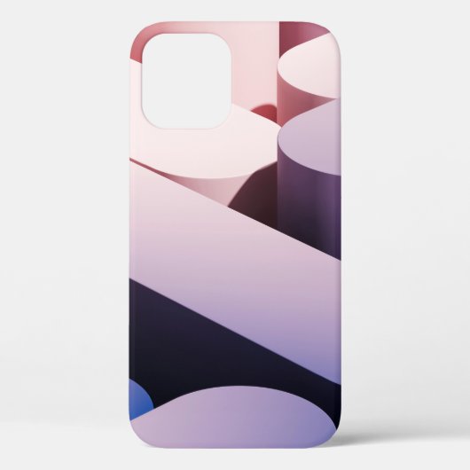 ミニマル抽象芸術のモックアップの背景青とピンク  Case-Mate iPhoneケース (裏面)