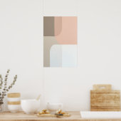 ミニマル抽象芸術アートニュートラルカラーポスター ポスター (キッチン)