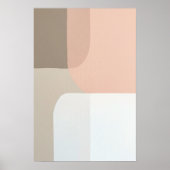 ミニマル抽象芸術アートニュートラルカラーポスター ポスター (正面)
