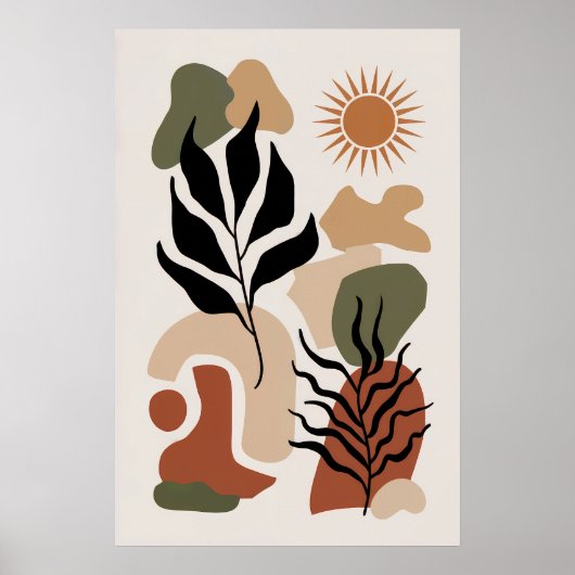 ミニマル抽象芸術アートベクモダントルイラストレーション ポスター (正面)