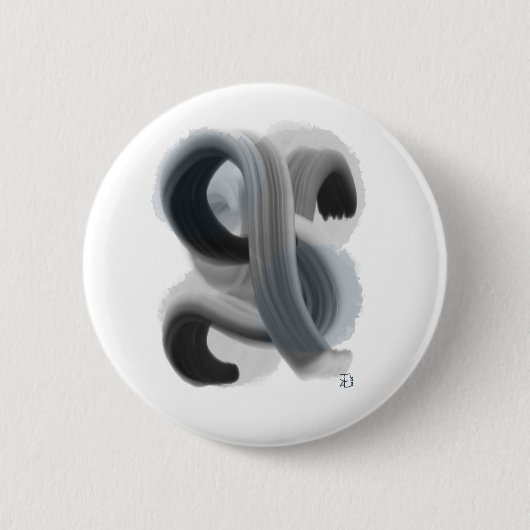 ミニマル抽象芸術アートワークボタン 缶バッジ (正面)