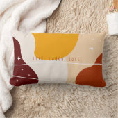 ミニマル抽象芸術イエローオレンジ ランバークッション (ブランケット)