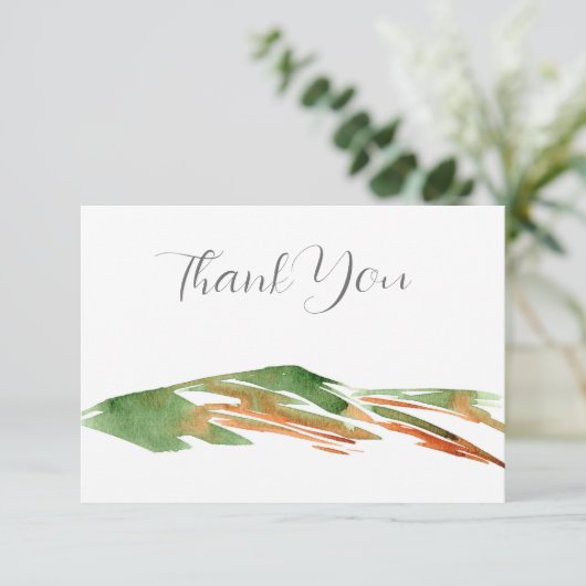 ミニマル抽象芸術ウォーターカラーヒルズ サンキューカード (スタンド正面)