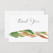 ミニマル抽象芸術ウォーターカラーヒルズ サンキューカード (正面/裏面)