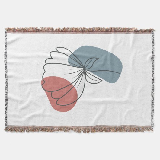 ミニマル抽象芸術ウォールアート スローブランケット (正面)