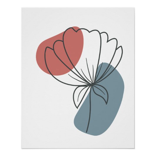 ミニマル抽象芸術ウォールアート ポスター (正面)