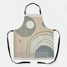 ミニマル抽象芸術オールオーバープリントエプロン エプロン