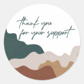 ミニマル抽象芸術サンキュークラシックラウンドスティッキ ラウンドシール (正面)