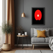 ミニマル抽象芸術サンセットシルエットアート ポスター