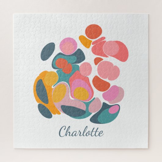 ミニマル抽象芸術シェイプアート |名パーソナライズされた前 ジグソーパズル (縦)