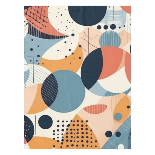 ミニマル抽象芸術シームレスパターン – 幾何学的(10) テーブルクロス (正面)