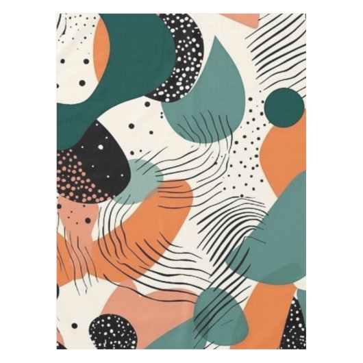 ミニマル抽象芸術シームレスパターン – 幾何学的(12) テーブルクロス (正面)