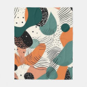 ミニマル抽象芸術シームレスパターン – 幾何学的(12) フリースブランケット (正面)