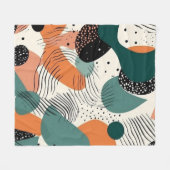 ミニマル抽象芸術シームレスパターン – 幾何学的(12) フリースブランケット (正面(横))