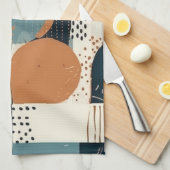 ミニマル抽象芸術シームレスパターン – 幾何学的(14) キッチンタオル (四つ折り)