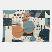 ミニマル抽象芸術シームレスパターン – 幾何学的(14) キッチンタオル (横)