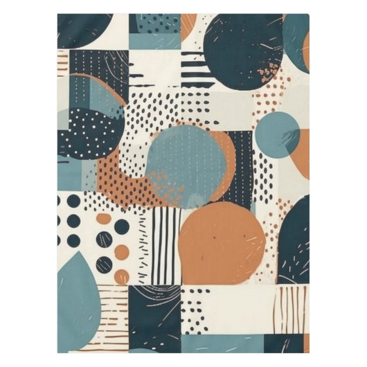 ミニマル抽象芸術シームレスパターン – 幾何学的(14) テーブルクロス (正面)