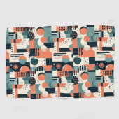 ミニマル抽象芸術シームレスパターン – 幾何学的(1) ゴルフタオル (横)