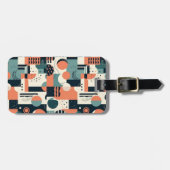 ミニマル抽象芸術シームレスパターン – 幾何学的(1) ラゲッジタグ (正面横)