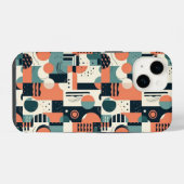 ミニマル抽象芸術シームレスパターン – 幾何学的(1) iPhoneケース (裏面横)